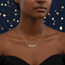 Load image into Gallery viewer, Cancer Silver Necklace - Black Woman Model