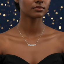 Load image into Gallery viewer, Capricorn Silver Necklace - Black Woman Model