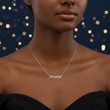 Load image into Gallery viewer, Gemini Silver Necklace - Black Woman Model