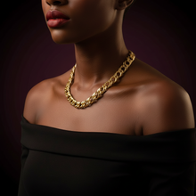 Load image into Gallery viewer, Linked Chain Necklace – Gold on Model