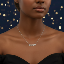 Load image into Gallery viewer, Scorpio Silver Necklace - Black Woman Model