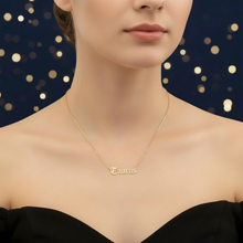 Load image into Gallery viewer, Taurus Gold Necklace - White Woman Model