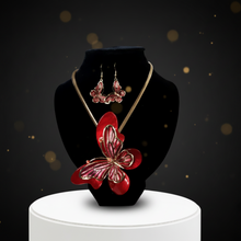 Load image into Gallery viewer, Butterfly Necklace & Earrings Set