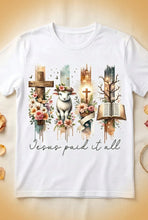 Load image into Gallery viewer, Jesus Paid It All Cross Tee
