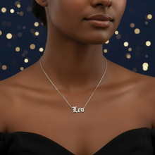 Load image into Gallery viewer, Leo Silver Necklace - Black Woman Model

