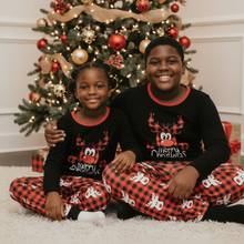 Load image into Gallery viewer, Merry Christmas Reindeer Pajama Set – Girl &amp; Boy v2
