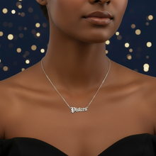 Load image into Gallery viewer, Pisces Silver Necklace - Black Woman Model
