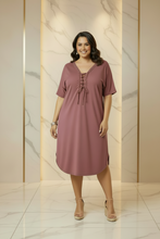 Load image into Gallery viewer, Plus Size Peek-a-Boo Shoulder Dress
