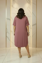 Load image into Gallery viewer, Plus Size Peek-a-Boo Shoulder Dress
