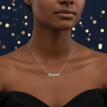 Load image into Gallery viewer, Taurus Silver Necklace - Black Woman Model
