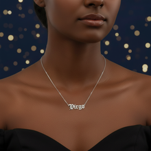 Load image into Gallery viewer, Virgo Silver Necklace - Black Woman Model
