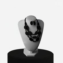 Load image into Gallery viewer, Wooden Beads Necklace – Black, White Background
