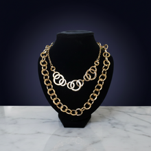 Load image into Gallery viewer, Double Layer Link Necklace | Gold &amp; Silver

